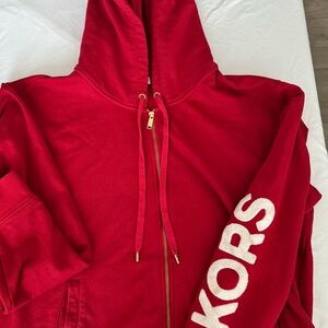 MICHAEL Michael Kors Red Hoodie Jacket